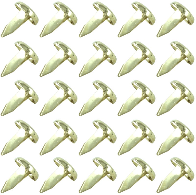 Clipco Paper Fasteners Mini 1/3-Inch Brass Plated (100-Pack) - Image 1